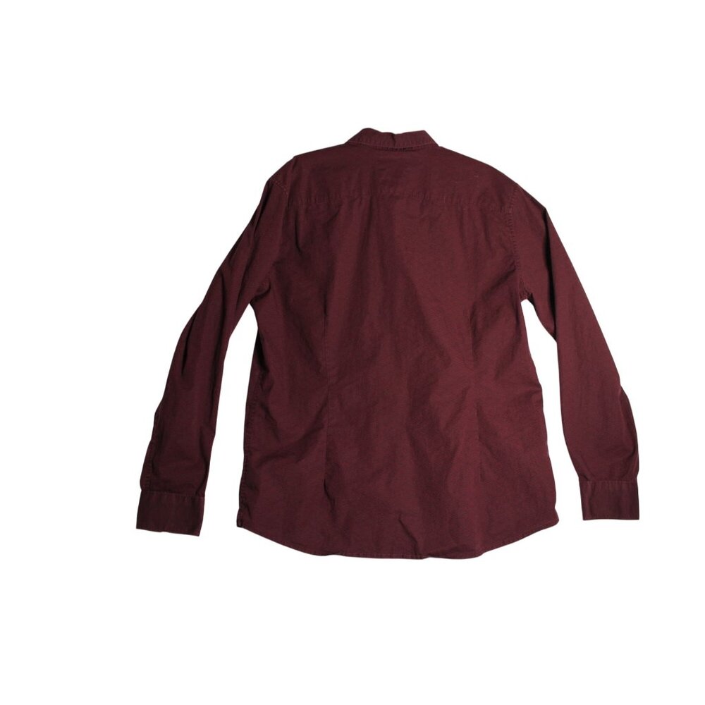 Guess L/S Red Pattern Button Down Dress Shirt Men… - image 4